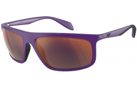 Gafas de Sol - Emporio Armani - EA4212U - 52466Q  MATTE  VIOLET RUBBER BLACK // DARK GREY MIRROR RED