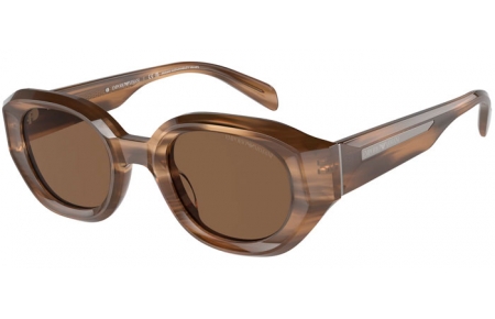 Gafas de Sol - Emporio Armani - EA4230U - 614973  SHINY STRIPED BROWN // DARK BROWN