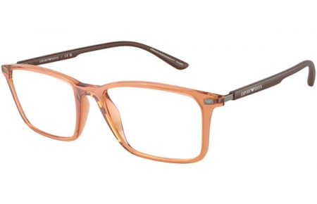 Monturas - Emporio Armani - EA3237 - 6110  SHINY TRANSPARENT BROWN