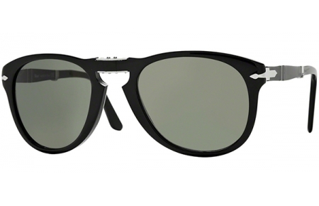 Gafas de Sol - Persol - PO0714 FOLDING - 95/31 BLACK // CRYSTAL GREEN