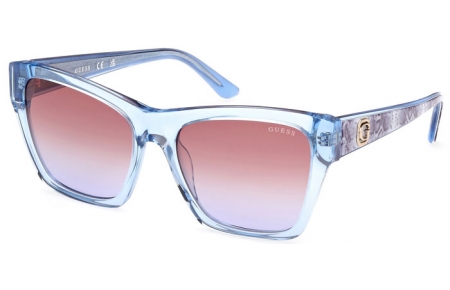 Gafas de Sol - Guess - GU00113 - 84F  SHINY LIGHT BLUE // BROWN GRADIENT