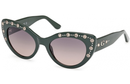 Gafas de Sol - Guess - GU00163 - 96B  SHINY DARK GREEN // GREY GRADIENT