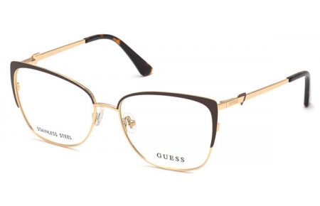 Monturas - Guess - GU2814 - 049  MATTE GOLD DARK BROWN