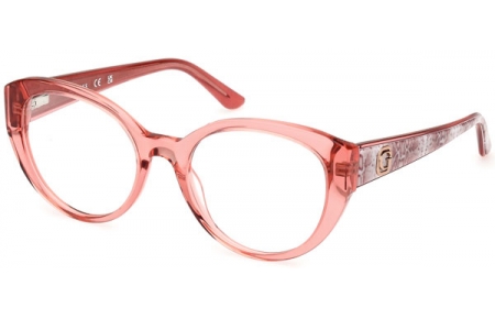 Monturas - Guess - GU50127 - 072  SHINY TRANSPARENT PINK