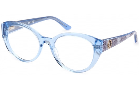 Monturas - Guess - GU50127 - 084  SHINY TRANSPARENT BLUE