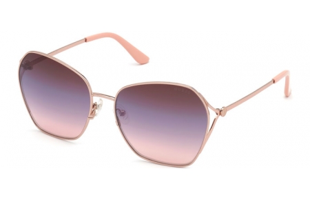 Gafas de Sol - Guess - GU7687 - 28C  SHINY GOLD // GREY GRADIENT MIRROR