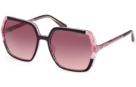 Gafas de Sol - Guess - GU7883 - 01T  SHINY BLACK // BURGUNDY GRADIENT