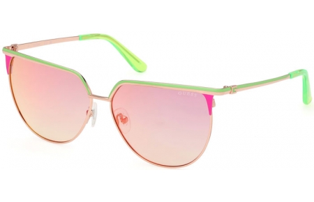 Gafas de Sol - Guess - GU00132 - 95U  SHINY PINK GREEN // BORDEAUX GRADIENT