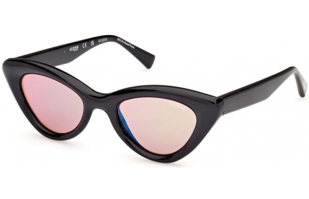 Gafas de Sol - Guess - GU00137 - 01U  SHINY BLACK // LIGHT BORDEAUX MIRROR