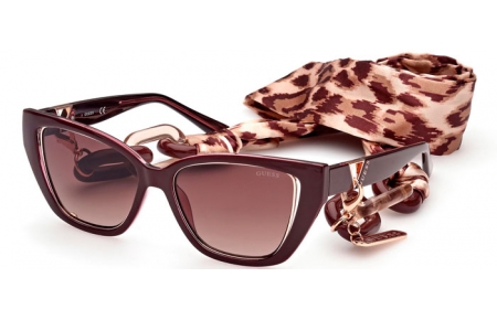 Gafas de Sol - Guess - GU7816 - 69F  SHINY BURGUNDY // BROWN GRADIENT