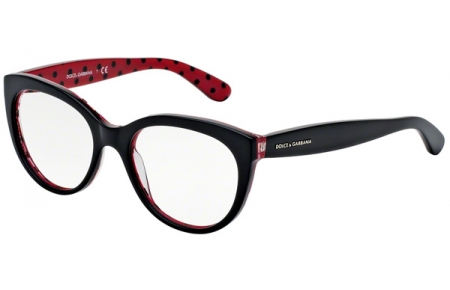 Frames - Dolce & Gabbana - DG3201 POIS - 2871 BLACK POIS BLACK RED