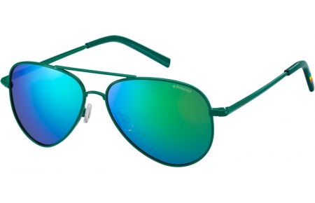 Gafas Junior - Polaroid Junior - PLD 8015/N - 1ZU (K7) GREEN // GREEN MIRROR POLARIZED