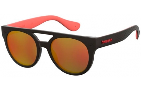 Gafas de Sol - Havaianas - BUZIOS - U4Q (UW) BLACK GREY CORAL // ORANGE MULTILAYER FLASH