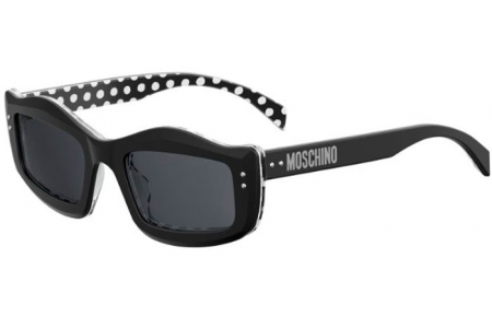 Sunglasses - Moschino - MOS029/S - TAY (IR)  BLACK WHITE // GREY