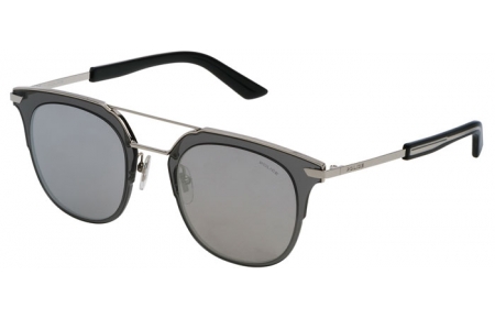 Gafas de Sol - Police - SPL584 HALO 4 - 579X GREY SHINY PALLADIUM // GREY MIRROR SILVER