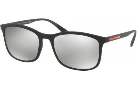 Gafas de Sol - Prada Linea Rossa - SPS 01TS - DG02B0 BLACK RUBBER // LIGHT GREY MIRROR SILVER