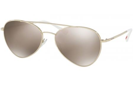 Gafas de Sol - Prada Linea Rossa - SPS 50SS - ZVN1C0 PALE GOLD // LIGHT BROWN MIRROR GOLD