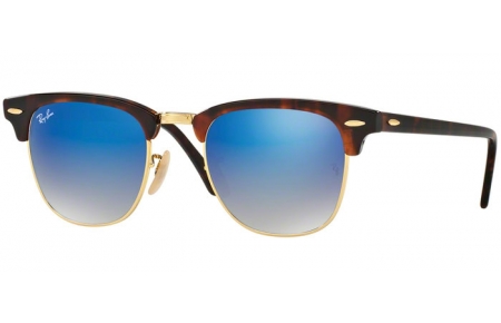 Gafas de Sol - Ray-Ban® - Ray-Ban® RB3016 CLUBMASTER - 990/7Q SHINY RED HAVANA // BLUE FLASH GRADIENT