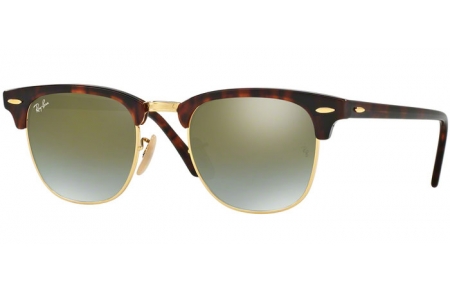 Gafas de Sol - Ray-Ban® - Ray-Ban® RB3016 CLUBMASTER - 990/9J SHINY RED HAVANA // GREEN FLASH GRADIENT