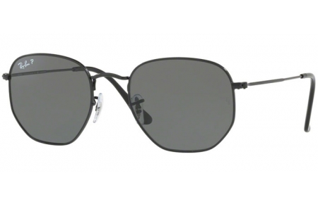 Gafas de Sol - Ray-Ban® - Ray-Ban® RB3548N HEXAGONAL - 002/58 BLACK // GREEN POLARIZED