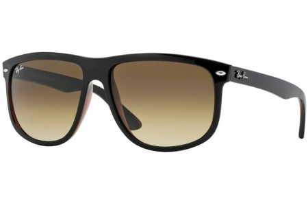 Sunglasses - Ray-Ban® - Ray-Ban® RB4147 BOYFRIEND - 609585 TOP BLACK ON BROWN // BROWN GRADIENT DARK BROWN