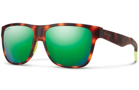 Sunglasses - Smith - LOWDOWN/N - A84 (X8) MATTE TORTOISE NEON // GREEN MULTILAYER ChromaPop™