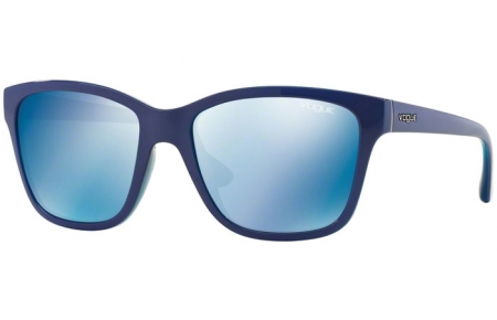 Lunettes de soleil - Vogue eyewear - VO2896S - 227855 TOP BLUETTE TRANSPARENT AZURE // DARK BLUE MIRROR BLUE