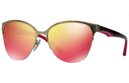 Gafas de Sol - Vogue eyewear - VO3919S - 848/6Q BRUSHED PALE GOLD // RED MULTILAYER