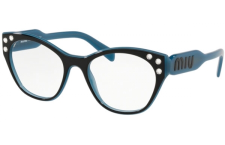 Monturas - Miu Miu - VMU 02RV - 1031O1 TOP BLACK ON BLUE