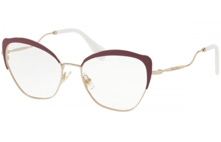 Frames - Miu Miu - VMU 54PV - UA51O1 BORDEAUX PALE GOLD