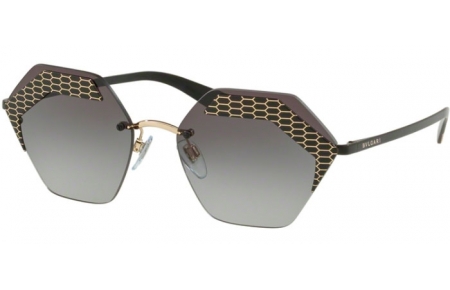 Gafas de Sol - Bvlgari - BV6103 - 20288G MATTE BLACK PALE GOLD // GREY GRADIENT