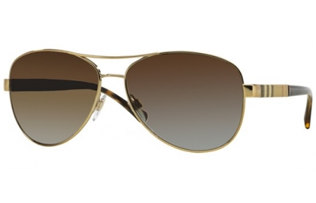 Sunglasses - Burberry - BE3080 - 1145T5 LIGHT GOLD // BROWN GRADIENT POLARIZED