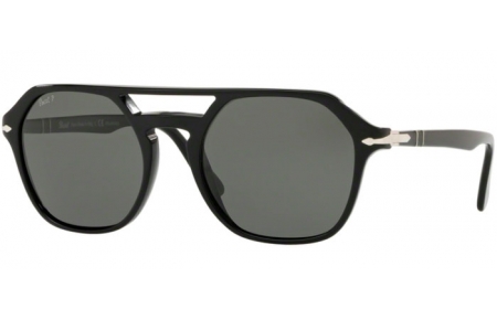 Gafas de Sol - Persol - PO3206S - 95/58 BLACK // GREEN POLARIZED