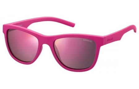 Gafas Junior - Polaroid Junior - PLD 8018/S - CYQ (AI) DARK PINK // GREY PINK MIRROR POLARIZED