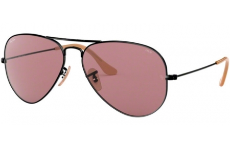 Gafas de Sol - Ray-Ban® - Ray-Ban® RB3025 AVIATOR LARGE METAL - 9066Z0 BLACK // VIOLET PHOTOCROMIC