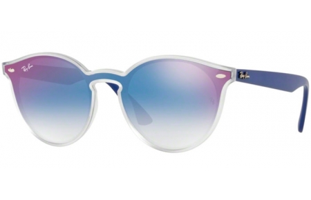 Gafas de Sol - Ray-Ban® - Ray-Ban® RB4380N BLAZE PANTHOS - 6356X0 MATTE TRANSPARENT // CLEAR GRADIENT BLUE MIRROR RED