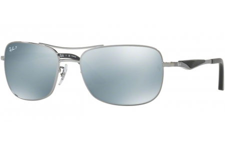 Sunglasses - Ray-Ban® - Ray-Ban® RB3515 - 004/Y4 GUNMETAL // DARK BROWN SILVER MIRROR POLARIZED
