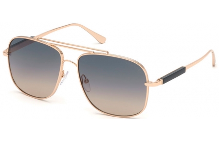 Gafas de Sol - Tom Ford - JUDE FT0669 - 28B  SHINY LIGHT GOLD // GREY GRADIENT