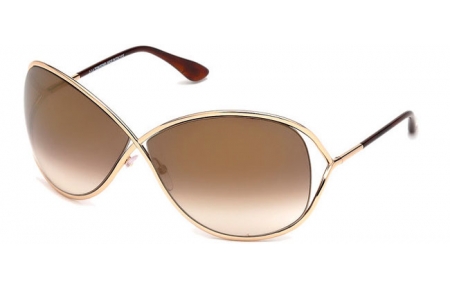 Gafas de Sol - Tom Ford - MIRANDA FT0130 - 28G SHINY GOLD // BROWN GRADIENT MIRROR