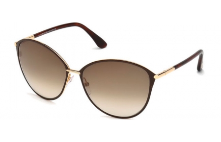 Gafas de Sol - Tom Ford - PENELOPE FT0320 - 28F SHINY GOLD HAVANA // BROWN GRADIENT