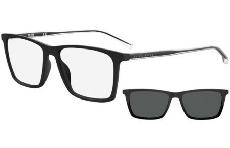 Monturas - BOSS Hugo Boss - BOSS 1151/CS - 003 (IR) MATTE BLACK // CLEAR + CLIP ON GREY