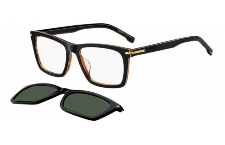 Gafas de Sol - BOSS Hugo Boss - BOSS 1726/G/CS - 05K (UC) BLACK STRIPED // CLEAR + CLIP ON GREEN POLARIZED