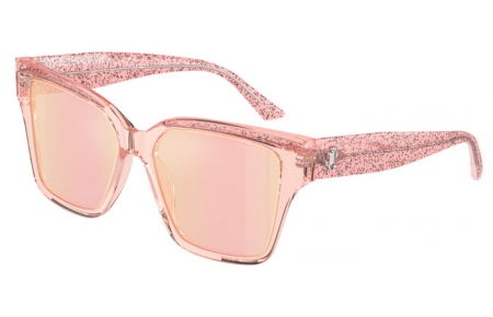 Gafas de Sol - Jimmy Choo - JC5003 - 5039/Z TRANSPARENT PINK GLITTER // PINK MIRROR GOLD