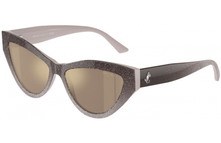 Gafas de Sol - Jimmy Choo - JC5004 - 50465A  SAND GRADIENT GLITTER // LIGHT BROWN MIRROR GOLD