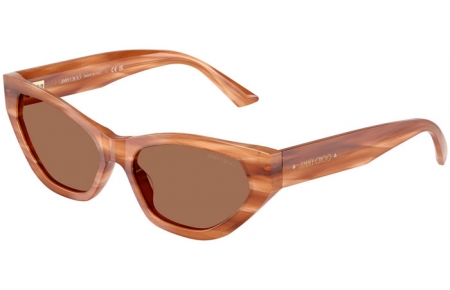 Gafas de Sol - Jimmy Choo - JC5022B - 505573  HAVANA GLITTER BROWN STRIPED // DARK BROWN