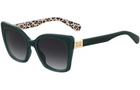 Gafas de Sol - Love Moschino - MOL000/S - SK8 (9O) ANIMALIER GREEN // DARK GREY GRADIENT