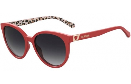 Sunglasses - Love Moschino - MOL041/S - 3VJ (9O) ANIMALIER RED // DARK GREY GRADIENT