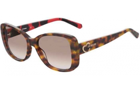 Gafas de Sol - Love Moschino - MOL054/S - GCR (HA) HAVANA RED BLACK PATTERN // BROWN GRADIENT