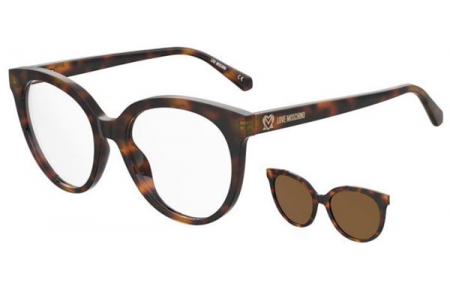 Lunettes de vue - Love Moschino - MOL058/CS - 05L (70) HAVANA // + CLIP BROWN