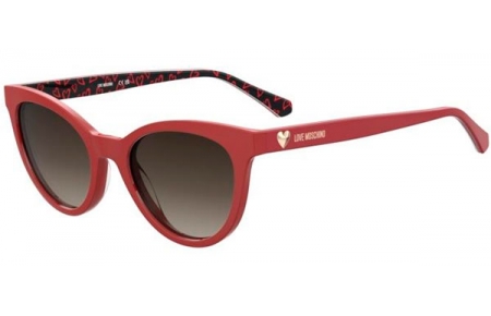 Gafas de Sol - Love Moschino - MOL079/S - 0HZ (HA) RED PATTERNED BLACK // BROWN GRADIENT